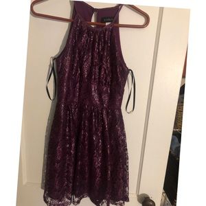 B. Darlin Halter Purple Dress Short